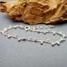 Minimalist recycled 925 silver bracelet for women with alternating beads
