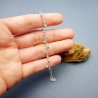 Bracelet en argent 925 recyclé minimaliste pour femme avec perles alternées