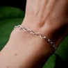 Bracelet en argent 925 recyclé pour femme grandes mailles ovales