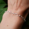 Armband aus recyceltem 925er Silber für Damen mit großen ovalen Gliedern