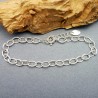 Bracelet en argent 925 recyclé pour femme grandes mailles ovales