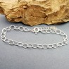 Bracelet en argent 925 recyclé pour femme grandes mailles ovales