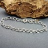 Armband aus recyceltem 925er Silber für Damen mit großen ovalen Gliedern