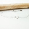Bracelet femme cœur fin en argent 925 recyclé minimaliste pour femme chaine fine