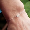 Bracelet femme cœur fin en argent 925 recyclé minimaliste pour femme chaine fine