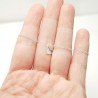 Women's thin heart bracelet in minimalist recycled 925 silver for women with fine chain