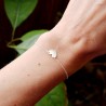 Bracelet femme grand cœur en argent 925 recyclé minimaliste pour femme