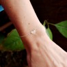 Bracelet femme grand cœur en argent 925 recyclé minimaliste pour femme