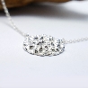 Collier texturé réglable en argent massif 925/1000 Litchi made in France