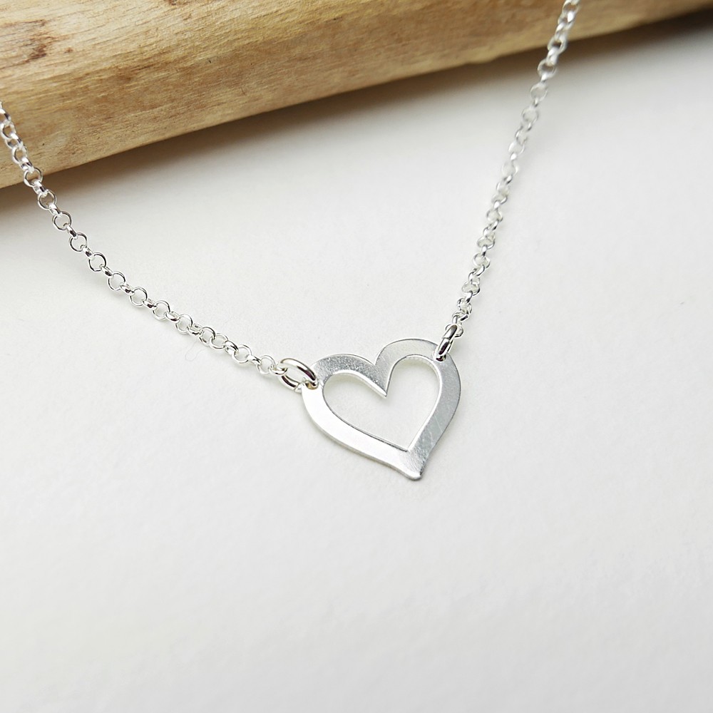 Collier Coeur Argent Chaine En Argent Femme Pendentif Coeur Et