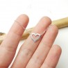 Collier femme cœur évidé en argent 925 recyclé minimaliste pour femme sur chaine fine réglable Saint Valentin