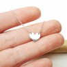 Collier femme cœur fin en argent 925 recyclé minimaliste pour femme et pour enfant sur chaine fine réglable