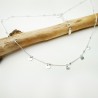 Collier femme petits cœurs en breloques en argent 925 recyclé minimaliste pour femme sur chaine fine perlée réglable