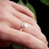 Adjustable 925 silver recycled heart ring for women Valentine's Day