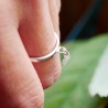 Verstellbarer, recycelter Herzring aus 925er Silber für Frauen zum Valentinstag
