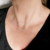 Women's small solitary heart pendant in minimalist recycled 925 sil...
