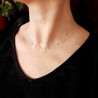 Collier femme petits cœurs en breloques en argent 925 recyclé minim...