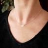 Feine Herz-Damenhalskette aus minimalistischem recyceltem 925er Sil...