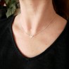 Collier femme cœur fin en argent 925 recyclé minimaliste pour femme et pour enfant sur chaine fine réglable