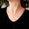 Feine Herz-Damenhalskette aus minimalistischem recyceltem 925er Sil...