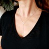 Damen-Herz-Y-Halskette aus minimalistischem recyceltem 925er Silber...