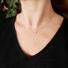 Collier femme cœur évidé en argent 925 recyclé minimaliste pour femme sur chaine fine réglable Saint Valentin