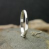 Dünner Ring aus recyceltem 925er Silber halber Armreif glänzend stapelbar Unisex