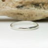 Recycled 925 silver thin half bangle ring shiny stackable&nbsp;for men and women