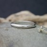 Recycled 925 silver thin half bangle ring shiny stackable&nbsp;for men and women