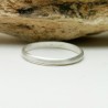 Recycled 925 silver thin half bangle ring matte brushed stackable&nbsp;for men and women
