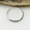 Alliance en argent 925 recyclé demi jonc empilable brillante unisexe