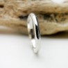 Alliance en argent 925 recyclé demi jonc empilable brillante unisexe