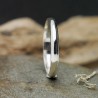 Ehering aus recyceltem 925er Silber halber Armreif glänzend stapelbar Unisex