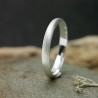 Recycled 925 silver wedding half bangle ring brushed stackable for men and women