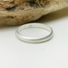 Alliance en argent 925 recyclé demi jonc empilable brossé mat unisexe