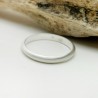 Alliance en argent 925 recyclé demi jonc empilable brossé mat unisexe