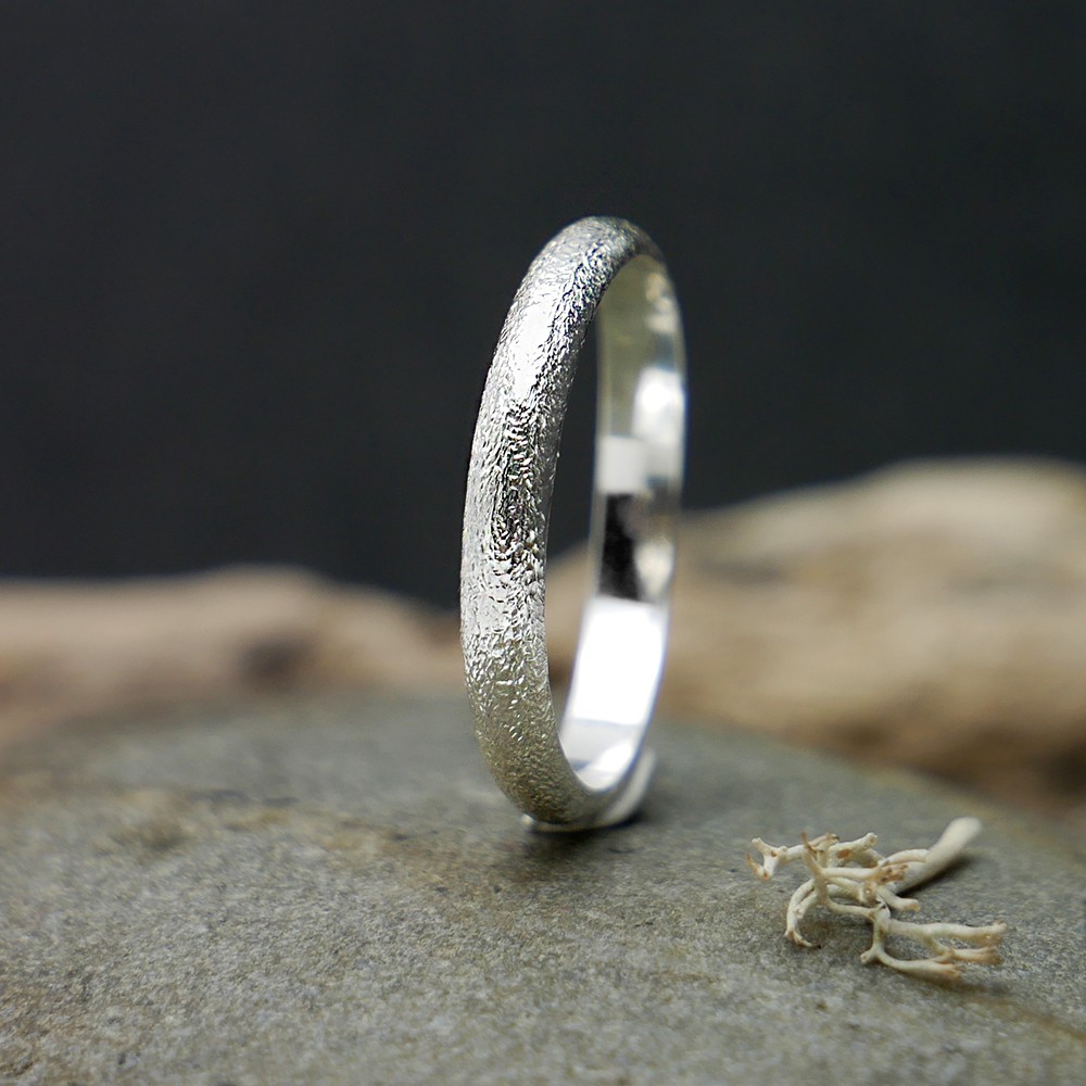 Bague Ancienne En Argent 925 – Alliance Jonc Avec Ambre – Pièce Unique De Créateur