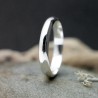 Alliance 3 mm en argent 925 recyclé demi jonc empilable brillante unisexe
