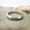 Ehering aus recyceltem 925er Silber 3 mm halber Armreif glänzend stapelbar Unisex