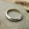Alliance 3 mm en argent 925 recyclé demi jonc empilable brillante unisexe
