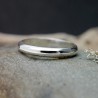 Ehering aus recyceltem 925er Silber 3 mm halber Armreif glänzend stapelbar Unisex