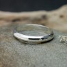 Recycled 925 silver wedding 3 mm half bangle ring shiny stackable&nbsp;for men and women