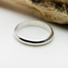 Alliance 3 mm en argent 925 recyclé demi jonc empilable brillante unisexe