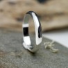 Alliance 3 mm en argent 925 recyclé demi jonc empilable brillante unisexe