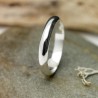 Alliance 3 mm en argent 925 recyclé demi jonc empilable brillante unisexe