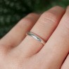 Alliance 3 mm en argent 925 recyclé demi jonc empilable brillante unisexe