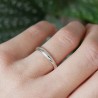 Alliance 3 mm en argent 925 recyclé demi jonc empilable brillante unisexe