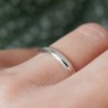 Alliance 3 mm en argent 925 recyclé demi jonc empilable brillante unisexe