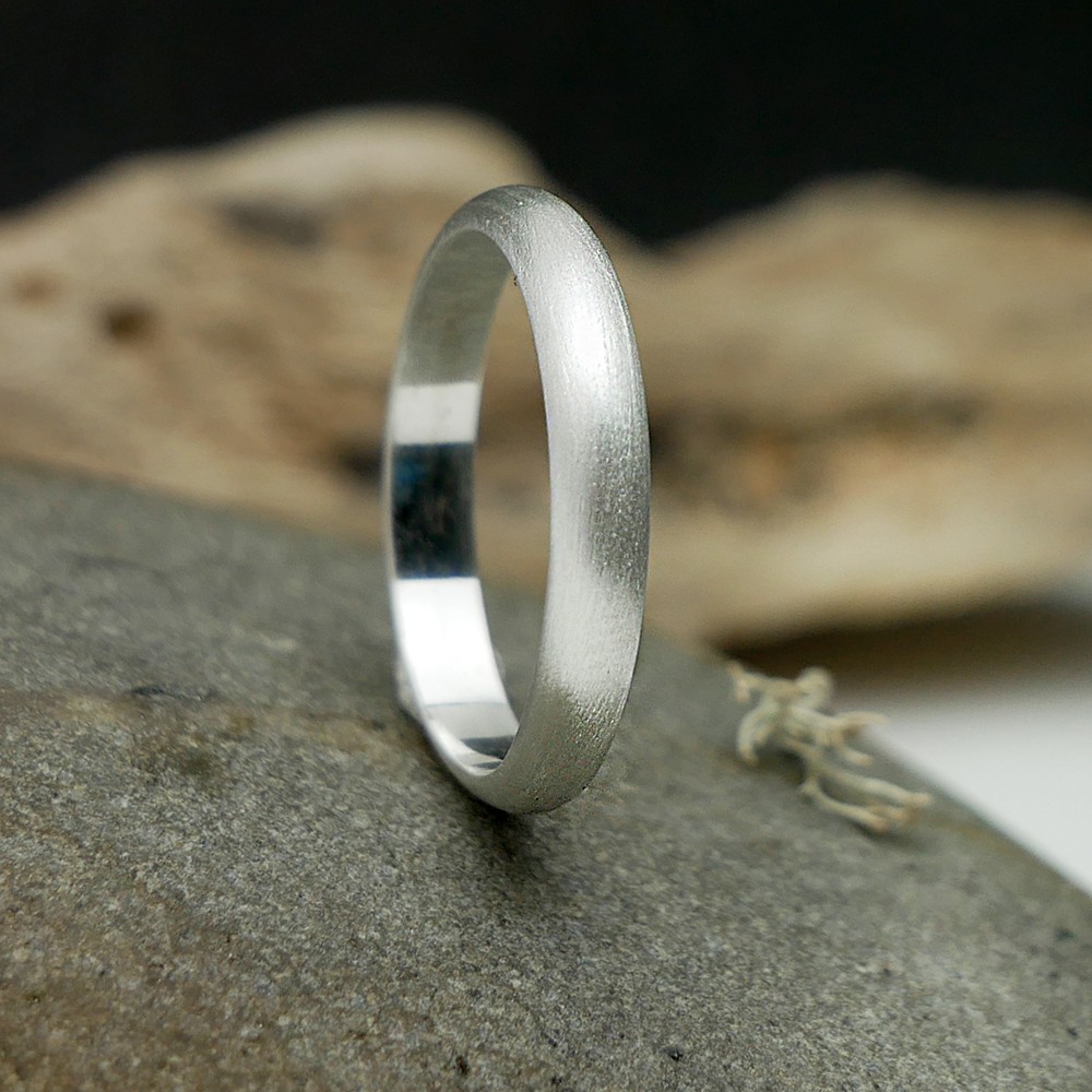 Bague Ancienne Argent Massif 925 - Jonc Alliance Coeur, Taille 56, Créateur