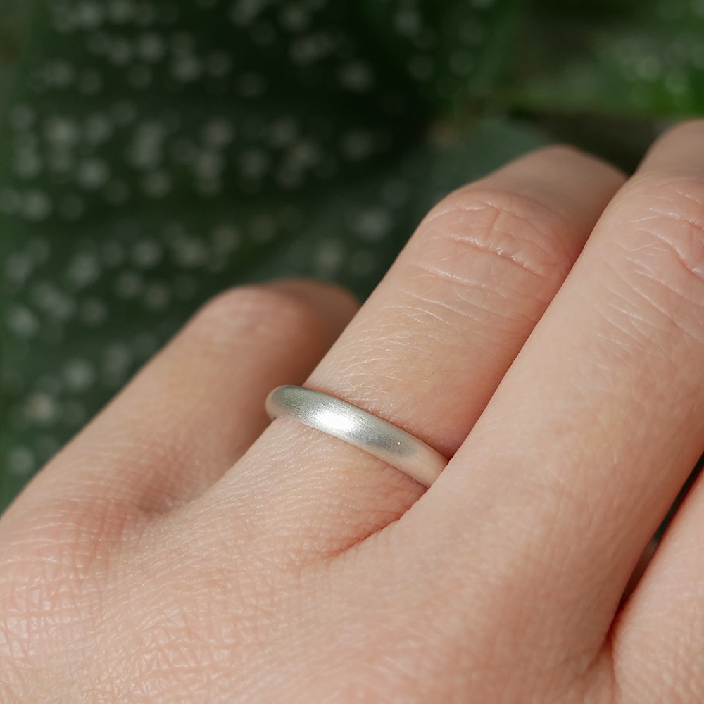 Bague Ancienne En Argent Massif 925 - Taille 57, Style Jonc, Occasion